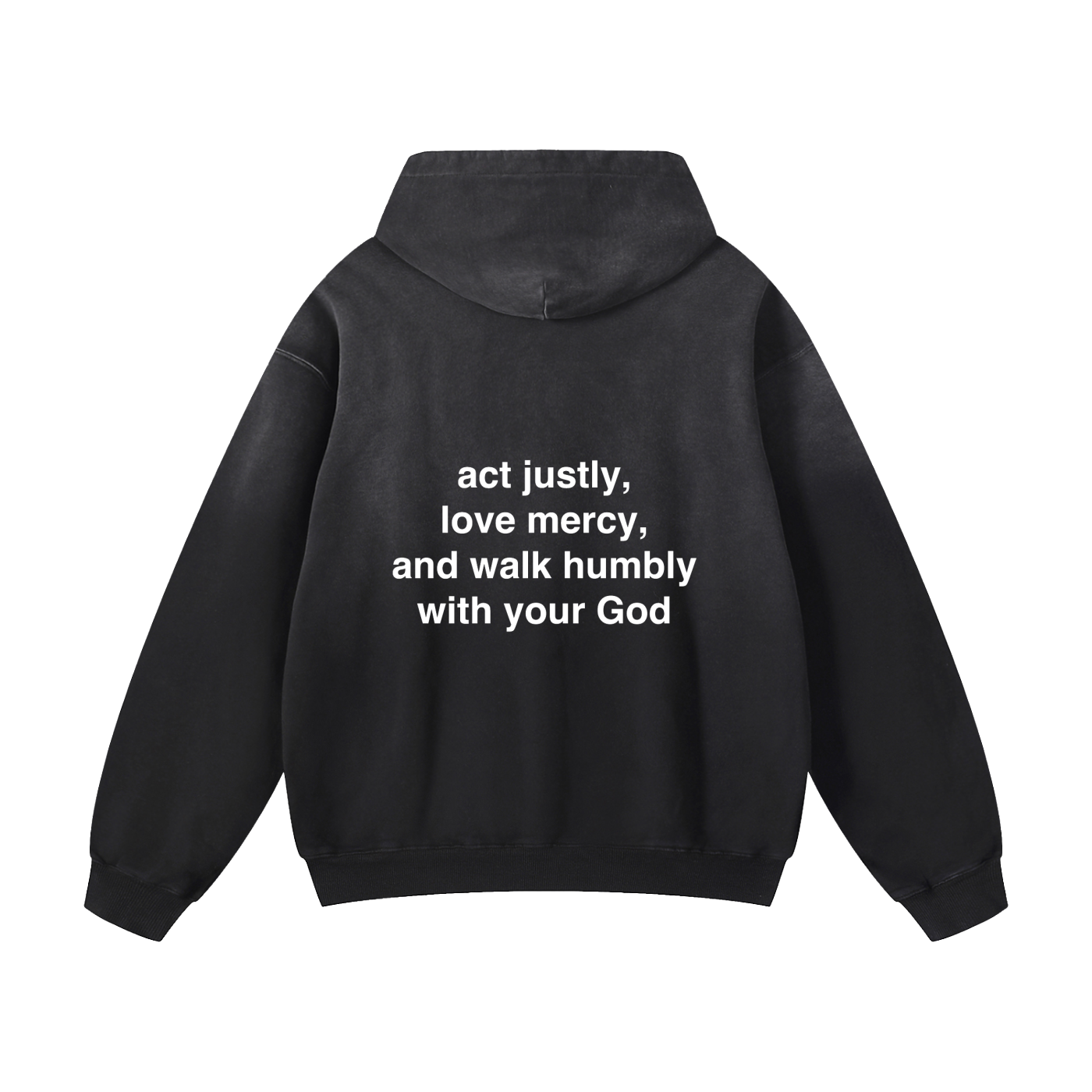 Micah 6:8 Heavyweight Sunfade Oversized Hoodie
