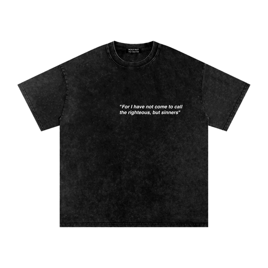 Snow Washed Oversized Cotton T-Shirt