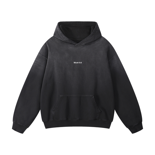 Micah 6:8 Heavyweight Sunfade Oversized Hoodie