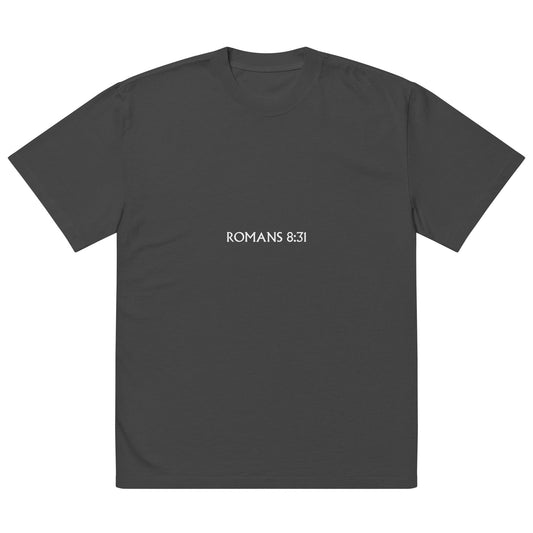 Romans 8:31 faded t-shirt